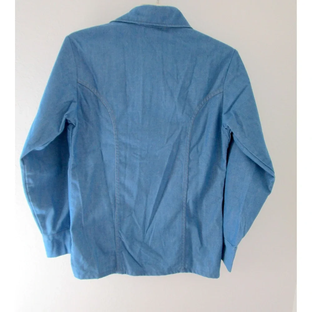 1970's Levi's Wide Leg Womens Medium Denim Pant Shirt Set Orange Tab